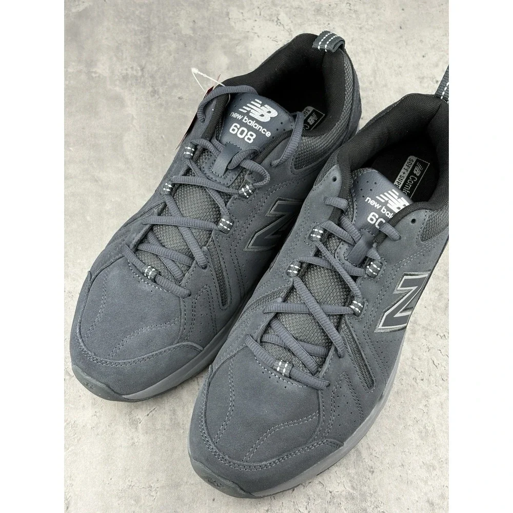 New Balance 608 V5 MX608DG5 Men's 11 Gray Leather Training Walking Shoes NWOB